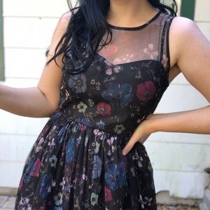 High-Low Floral Disney Dress